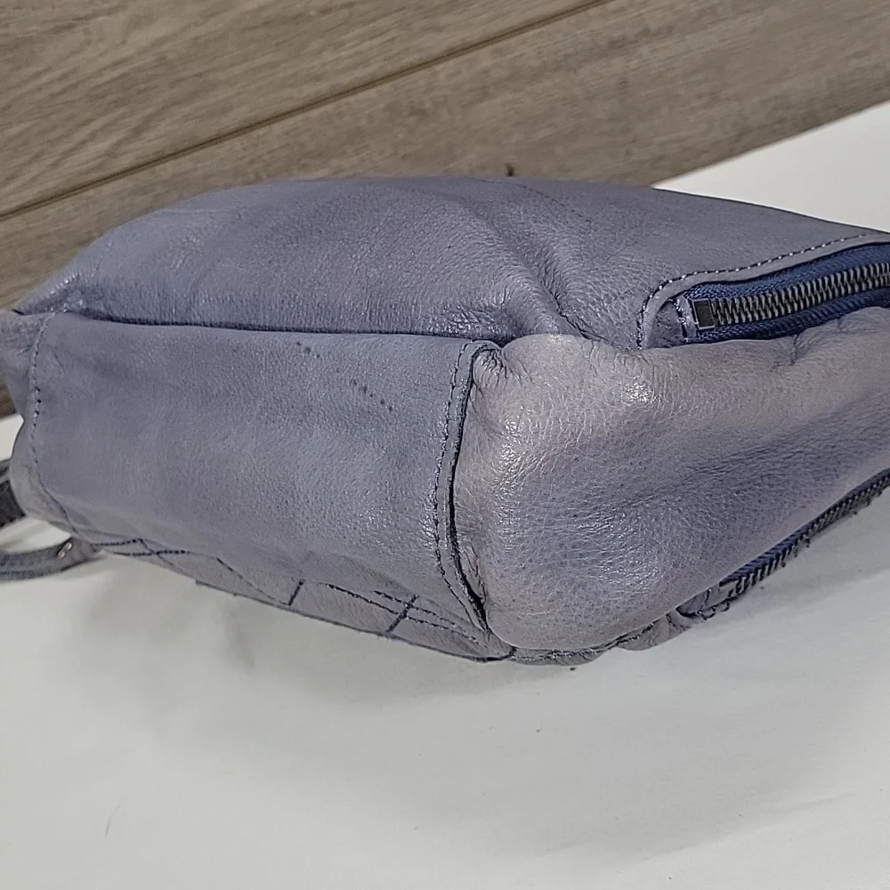 Liebeskind Berlin Light Blue Quilted Leather Crossbody Bag in Dusty Blue
